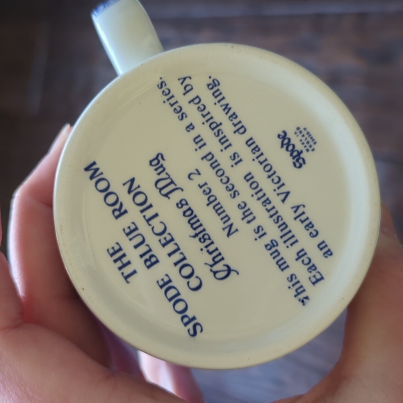 SPODE I Vintage Blue Room Collection Skaters 2nd Annual Santa Plate and Mug Set - Picture 9 of 15